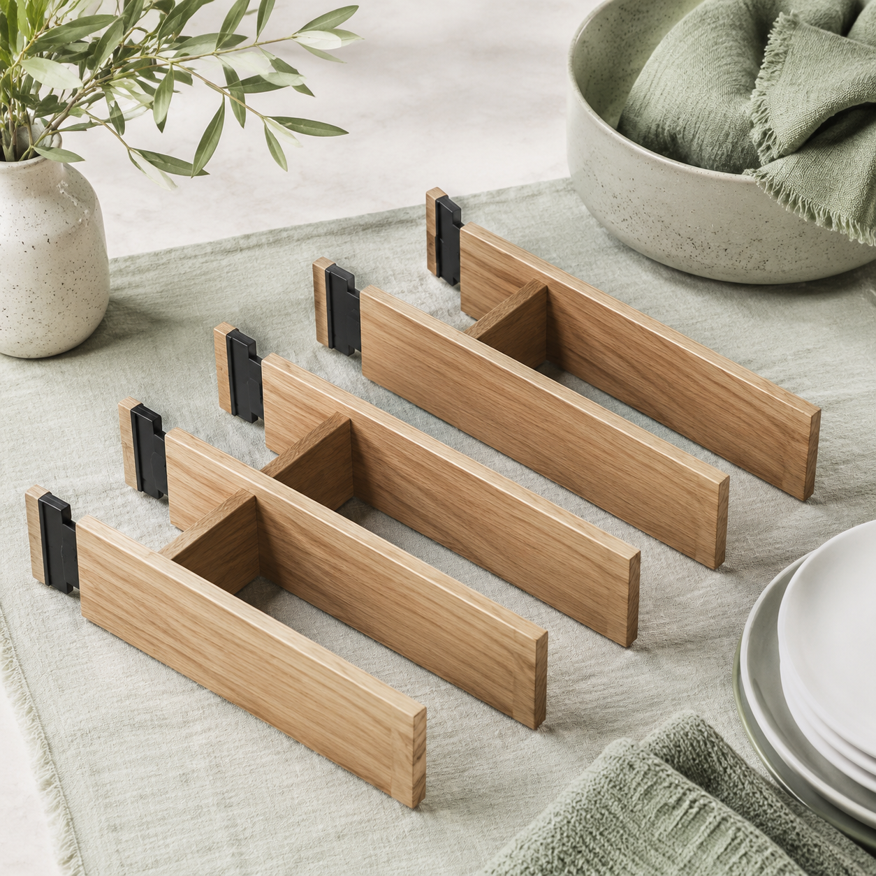 Adjustable drawer dividers