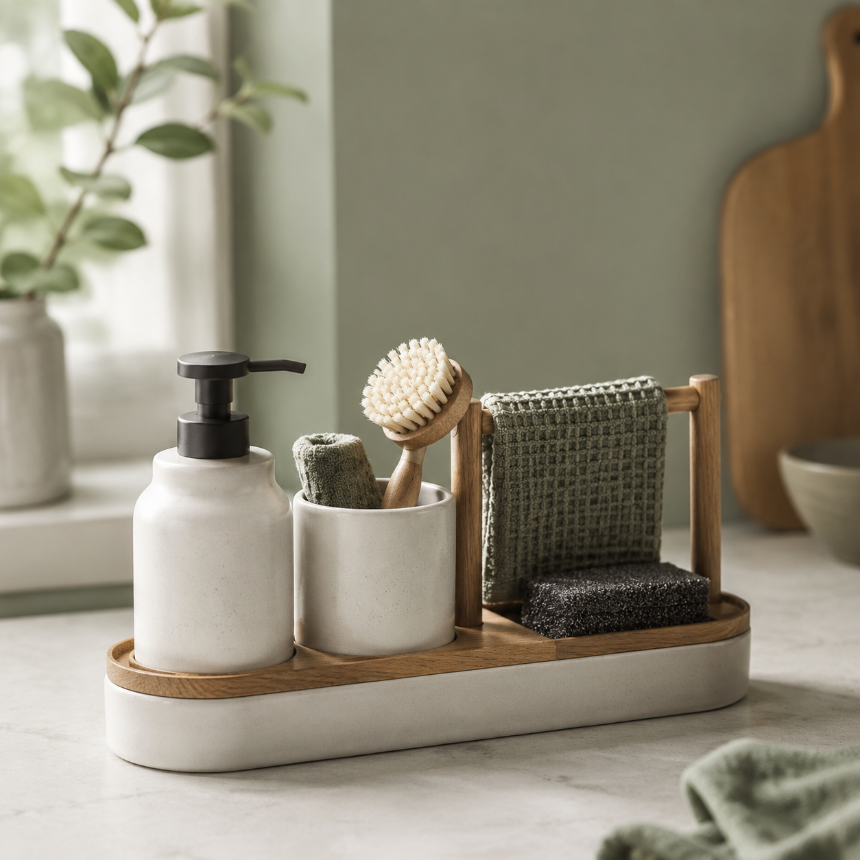 Ceramic sink caddy