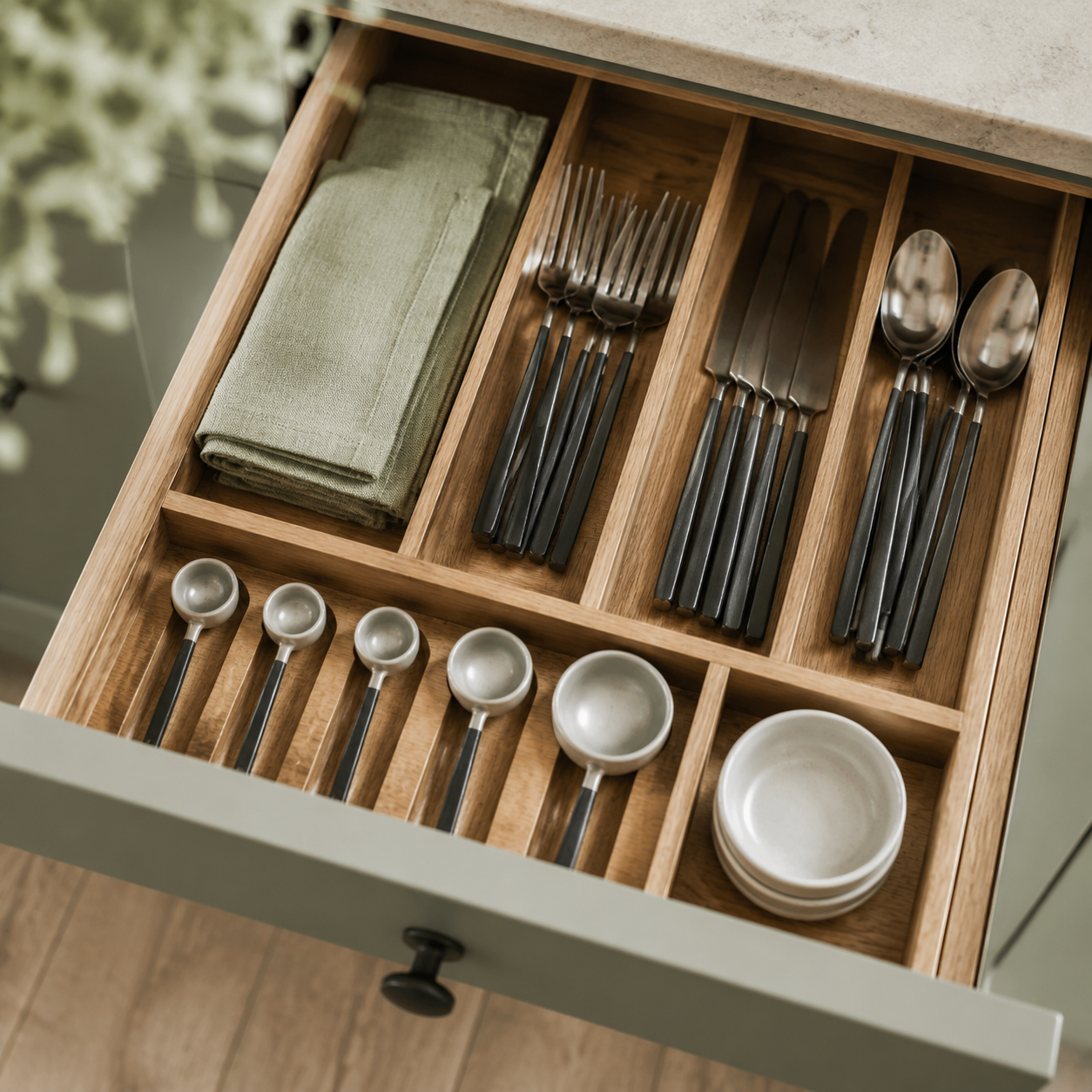 Cutlery drawer reset reset board