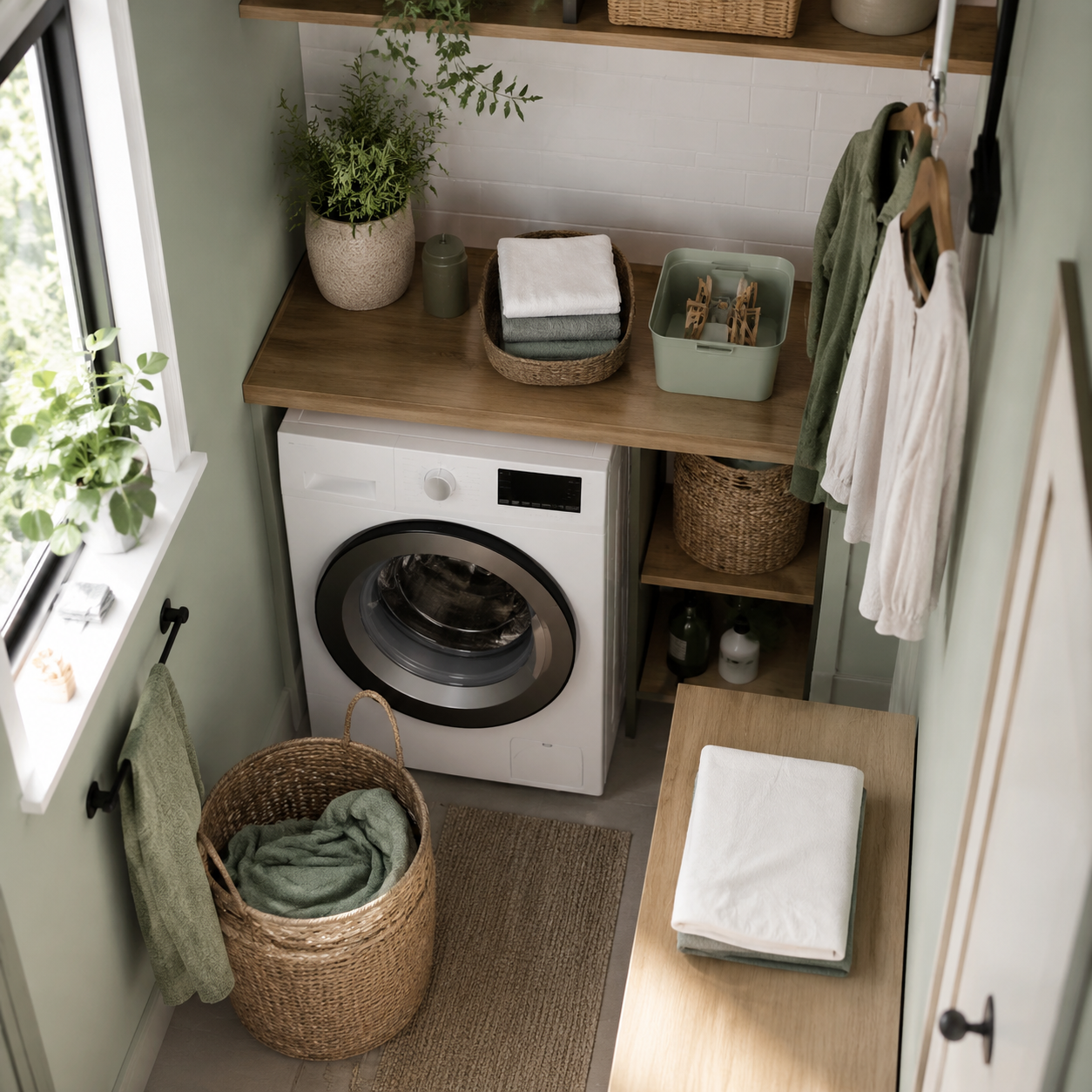 Narrow laundry corner reset board
